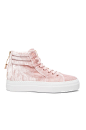 图象1 Buscemi 140MM Velour Sneakers – 粉红&白色