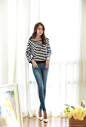 大圆领条纹针织衫 : Romantic & Trendy Looks, Styleonme