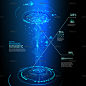KJ33超现实未来高科技科幻元素信息图表扫描界面显示屏ai矢量素材-淘宝网