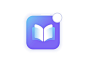 Book App Icon ui minimal logo branding gradient icon app reading books book