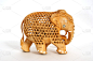 印度传统的大象纪念品雕像