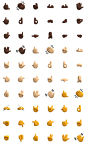 一组精致3D立体Emoji手势表情插图PNG格式Sketch格式fig格式素材-淘宝网