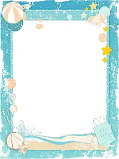 夏季排浪小边框，边框素材分享 - 小红书