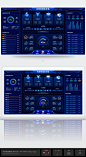 蓝色数字统计大屏UI首页