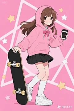 女孩漫画女生插画人物