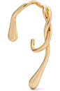 Anne Manns - Eila 镀金单只耳环 : 钉扣式，圆盘形耳堵，佩戴须有耳洞 
 德国制造