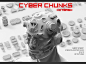 未来派赛博朋克机器人零件3D模型素材 Cyber Chunks kitbash :  