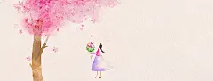 樱花节,水彩画,樱花,女孩,海报banner,卡通,童趣,手绘图库,png图片,网,图片素材,背景素材,54920@飞天胖虎