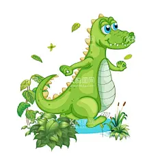 卡通鳄鱼  - 源文件下载【酷图网】卡通鳄鱼,鳄鱼,卡通,手绘,绿色鳄鱼,荷塘,荷花,绿叶,手绘卡通,手绘鳄鱼,野生动物,动物