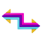 交易箭头 3D 图标