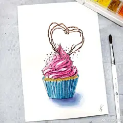 水彩教程合集超话#祈福2020##每日插画推荐# 各种美食作品欣赏by ins:queen_aquarelle ​​​​