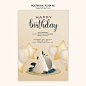 Happy birthday poster template