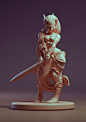 Warrior Girl, Dmitry Zamulin : Figurine for Legends of Signum 38 mm height.
Concept by  Denis Pampukha
https://www.artstation.com/artwork/zzAeZ