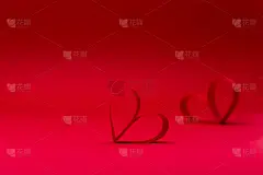 红色,动物心脏,红色背景,美,留白,艺术,水平画幅,形状,无人,符号