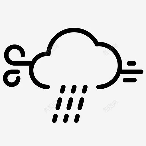 刮风下雨天气天空图标 标识 标志 UI图标 设计图片 免费下载 页面网页 平面电商 创意素材-花瓣网