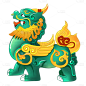 手绘-中国传统动物元素-神兽