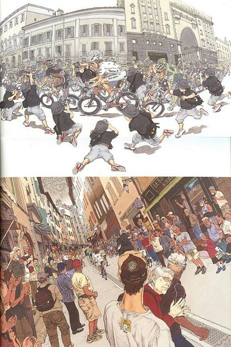 大友克洋笔下的环意大利公路车赛（Giro...