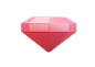 Red diamond 3D Illustration