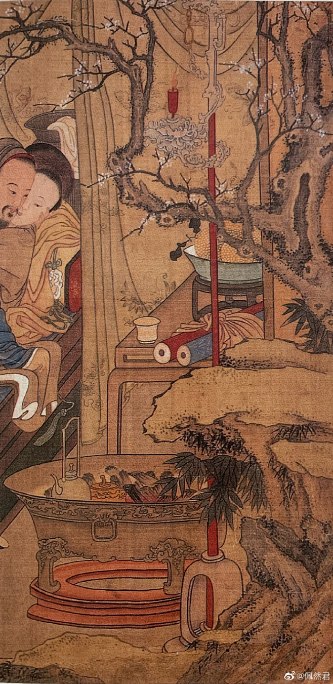 书法绘画 | 春宫图里的灯具#遇见艺术# #书画#
