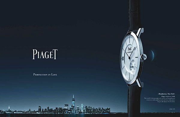 Piaget伯爵钟表与珠宝平面广告设计@...