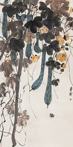 秋风起，齐白石那些写意瓜果，令人梦归田园|绘画|南瓜_网易订阅