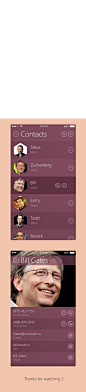 Concept address book in iOS 8 on Behance