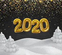 2020,雪,绘画插图,新的,幸福,闪亮的,黄金,五彩纸屑,矢量,数字