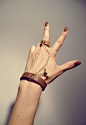 Leather Bracelet Handmade by tjbotique on Etsy, $55.99: 