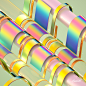 machineast cascade rainbow iridescent waves 3D illustration Patterns 3D Pattern key visual abstract