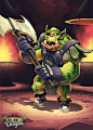 Orc - Welcom to the dungeon, Paul Mafayon : Card illustration for Welcom to the dungeon