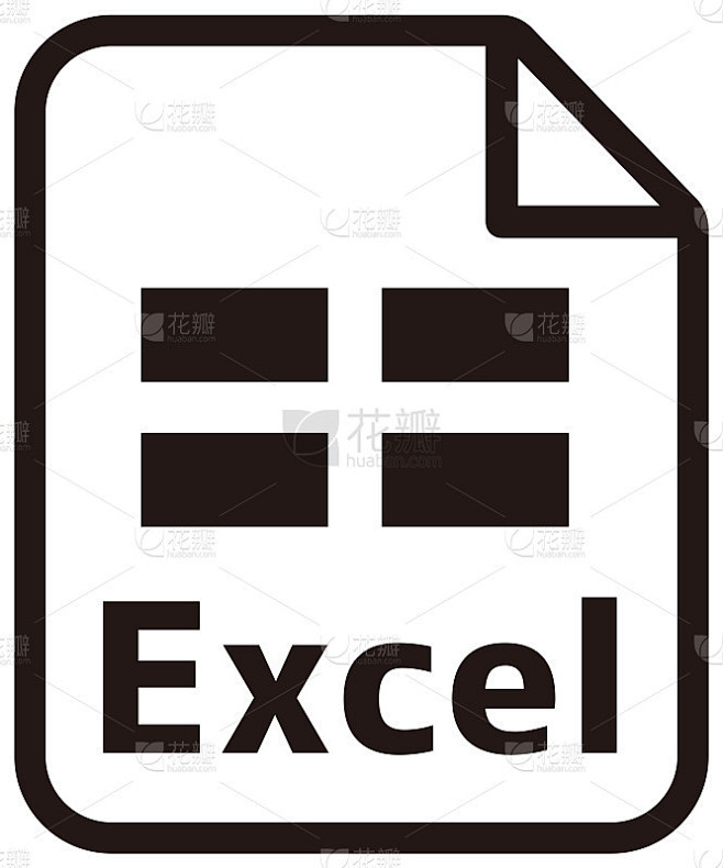 Excel图标|主要文件格式矢量图标插图