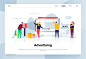 现代化扁平设计理念Web仪表盘登录页面模板 Landing Page Templates