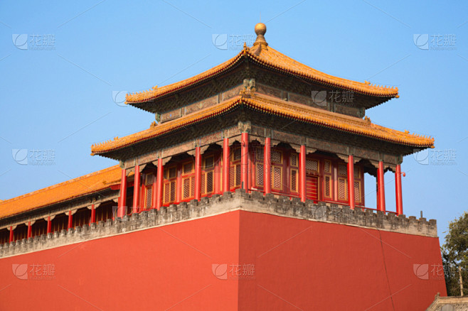 故宫,国际著名景点,建筑物门,狮子,围墙,著名景点,大门,屋顶,门