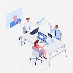 电视会议手绘插画 触摸屏 高科技 元素 免抠png 设计图片 免费下载 页面网页 平面电商 创意素材