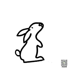 兔子的简笔画怎么画-抬着头的小兔