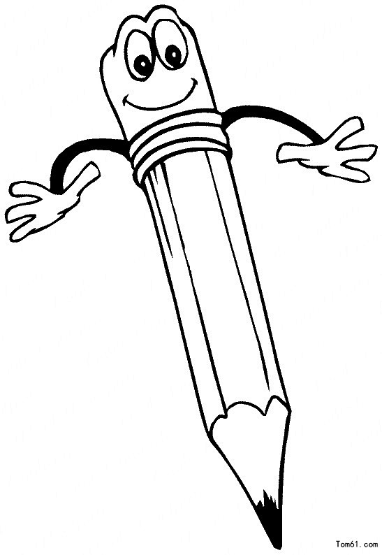 卡通学习文具简笔画q版笔素材