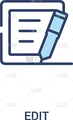 图标,概念,线条,编辑,简单,数字2,轮廓,白色,创造力,商务