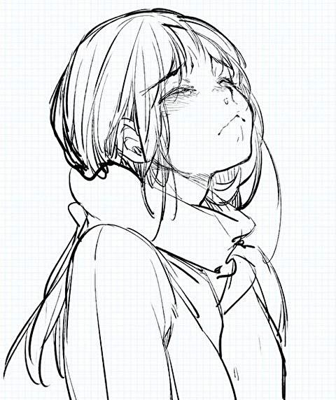 【赞】人物 少女 插画 素描