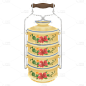 手绘-复古卡通物品主题-保温盒