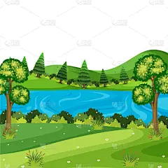 自然,地形,自然美,环境,公园,草,春天,植物,河流,夏天