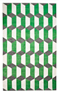 Chiesa Green Rug by Suzanne Sharp for The Rug Company.: 