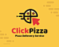 ClickPizza披萨店  披萨店logo 外卖 快餐店 食品 餐饮 煎饼 商标设计  图标 图形 标志 logo 国外 外国 国内 品牌 设计 创意 欣赏