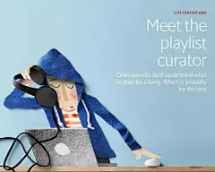 美国设计师 Ryan McAmis 经常给杂志投稿插图，用生活日常周边的道具，搭配剪纸、涂鸦等技法制作3D人像的图像，看起来立体感十足！