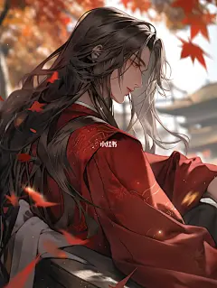 古风头像壁纸、小说封面底图|枫叶情