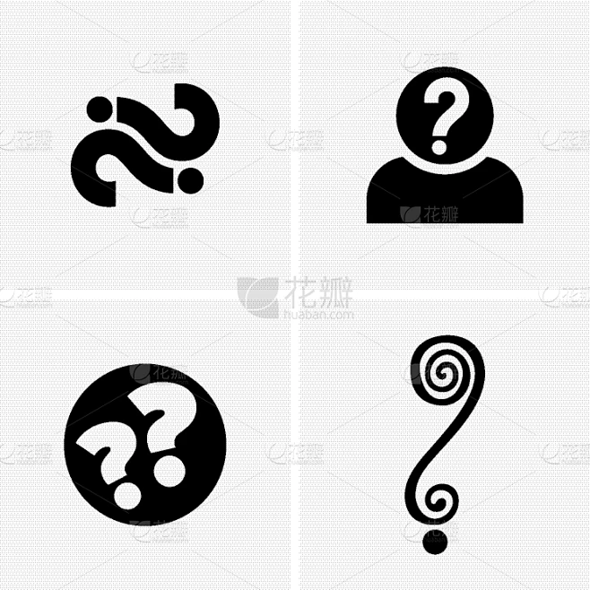 标志,问号,矢量,疤,图像,插画,石洞壁画,剪影,设计素材-花瓣网