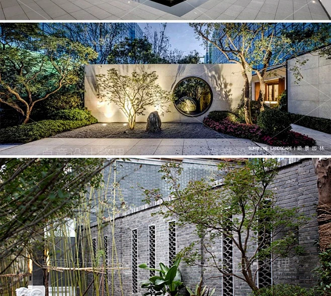 新中式庭院景观设计禅意中式风格别墅私家花园林前后院子效果图片-淘宝网-花瓣网