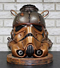Steampunk styled Stormtrooper helmet or tribal drum for the inhabitants of the forest moon of Endor