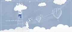 母婴文艺手绘蓝色小清新背景 背景 设计图片 免费下载 页面网页 平面电商 创意素材