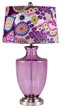 Privilege International Purple Glass Table Lamp - eclectic - Table Lamps - Privilege International