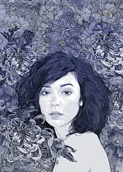  【菲律宾插画师Pedro Tapa作品】
菲律宾插画师 Pedro Tapa 用简单的线条创作出复杂图案。Pedro Tapa坚持了插画的审美标准，他以精美杂志上的女性作为绘画基础，呈现出优雅靓丽的女性形象。他致力于绘出既是简单天然型、又是完美理想型的女性。